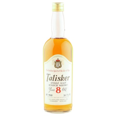 Talisker 8 Year Old, The Distillers Agency Seventies Bottling - Clear Glass
