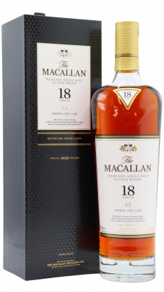 Macallan 2021 Release Sherry Oak Scotc 18 Year Old