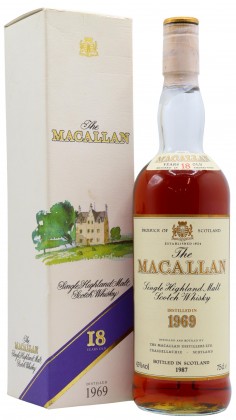 Macallan 1987 Release Sherry Oak Scotc 1969 18 Year Old