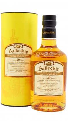 Ballechin Small Batch Bourbon Cask Matured Single Malt Scotc 2004 20 year old