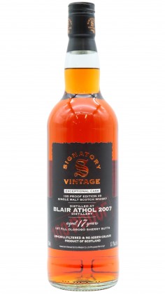 Blair Athol Signatory Vintage 100 Proof Exceptional Cask Batch 2007 17 Year Old