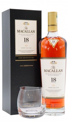 Macallan 2024 Release Sherry Oak Scotc 18 Year Old