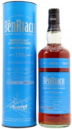 Benriach Peated Oloroso Sherry Single Cask #7569 1986 29 year old