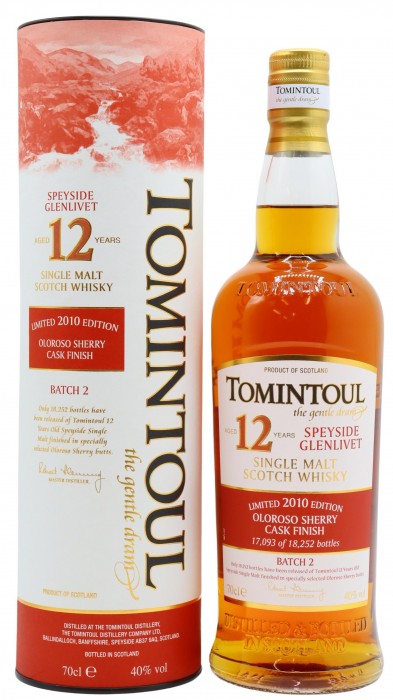 Tomintoul Oloroso Sherry Cask Batch #2 2010 12 Year Old