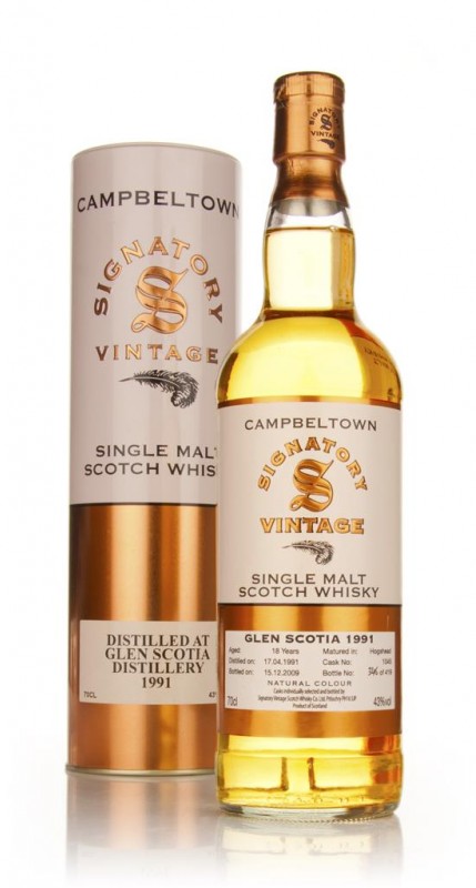 Glen Scotia 18 Year Old 1991 Signatory