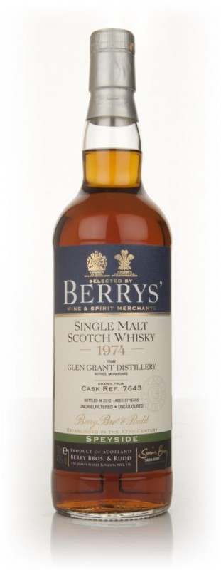 Glen Grant 37 Year Old 1974 Cask 7643 Berry Bros. & Rudd