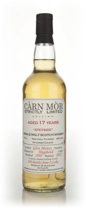 Glen Moray 17 Year Old 1995 Strictly Limited Carn Mor