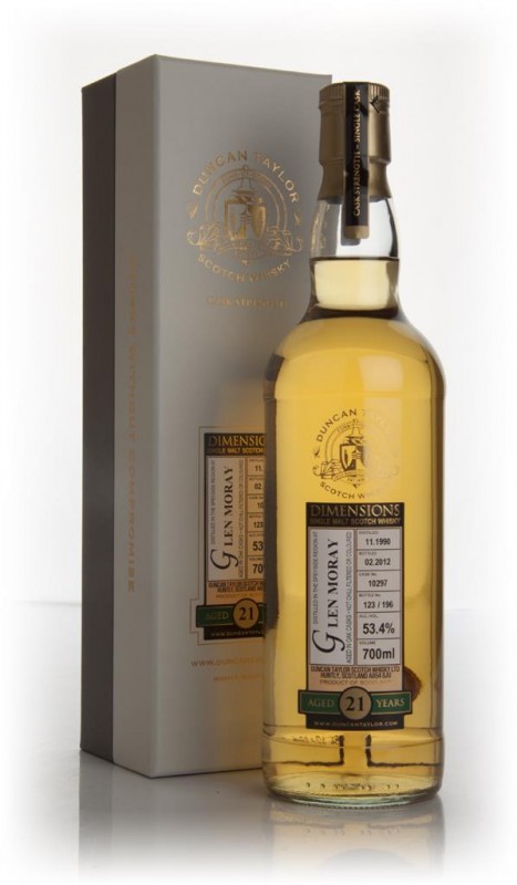 Glen Moray 21 Year Old 1990 Dimensions Duncan Taylor