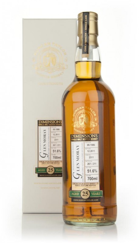 Glen Moray 25 Year Old 1986 Dimensions Duncan Taylor