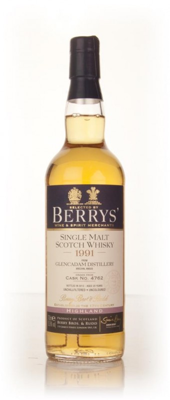 Glencadam 20 Year Old 1991 cask 4762 Berry Bros. & Rudd