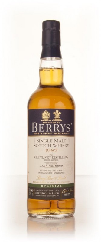 Glenlivet 30 Year Old 1982 cask 6669 Berry Bros. & Rudd