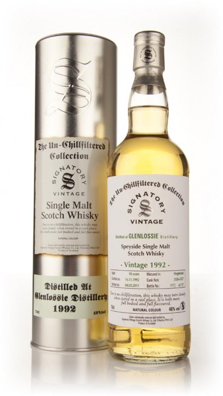 Glenlossie 18 Year Old 1992 Un-Chillfiltered Signatory