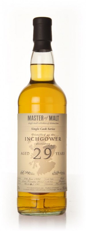 Inchgower 29 Year Old Single Cask Master of Malt