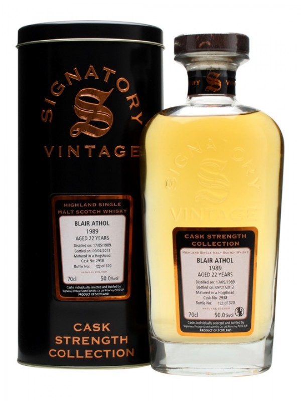 Blair Athol 1989 22 Year Old Cask #2938 Signatory Cask Strength Collection