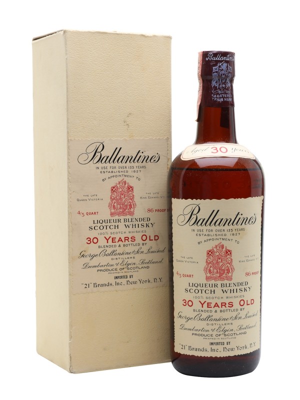 Ballantine's 30 Year Old Bottled 1960s