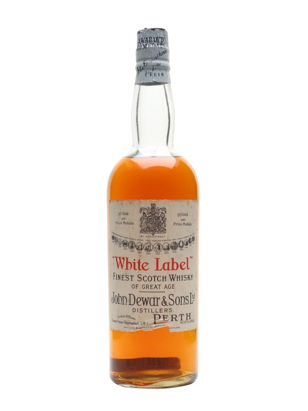 Dewar's White Label Spring Cap Bottled 1950's
