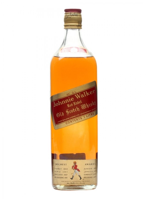 Johnnie Walker Red Label Duty Free Bottled 1980s