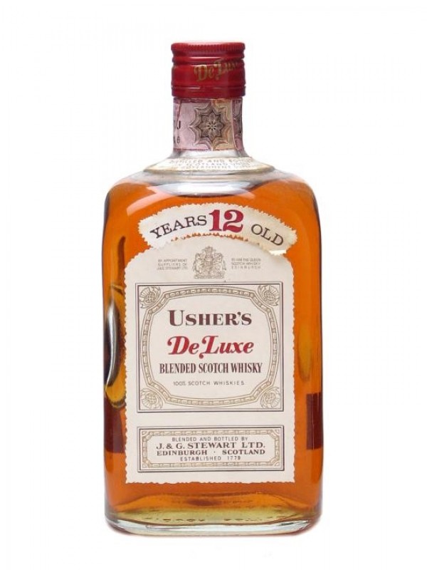 Usher's De Luxe 12 Year Old Bottled 1980s