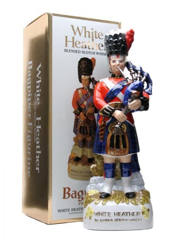 White Heather Bagpiper Figurine