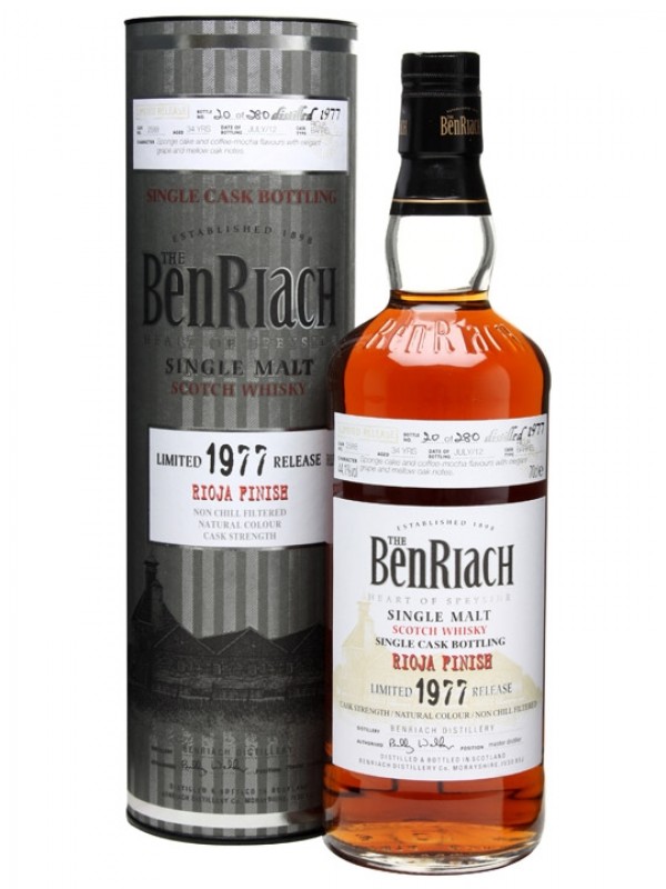 Benriach 1977 34 Year Old Cask #2588 Rioja Finish