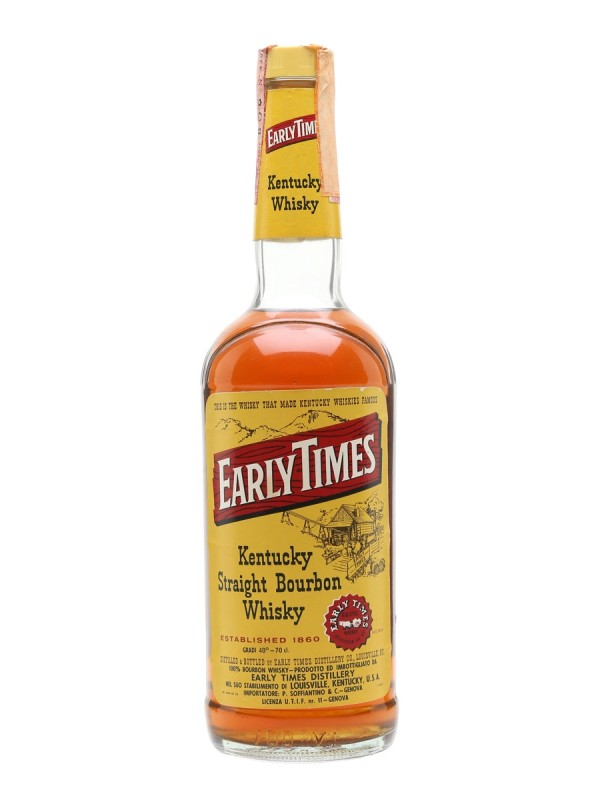 Early Times 4 Year Old Bottled 1980s New Label