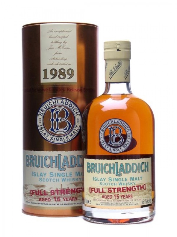 Bruichladdich 1989 Full Strength 16 Year Old Sherry Wood