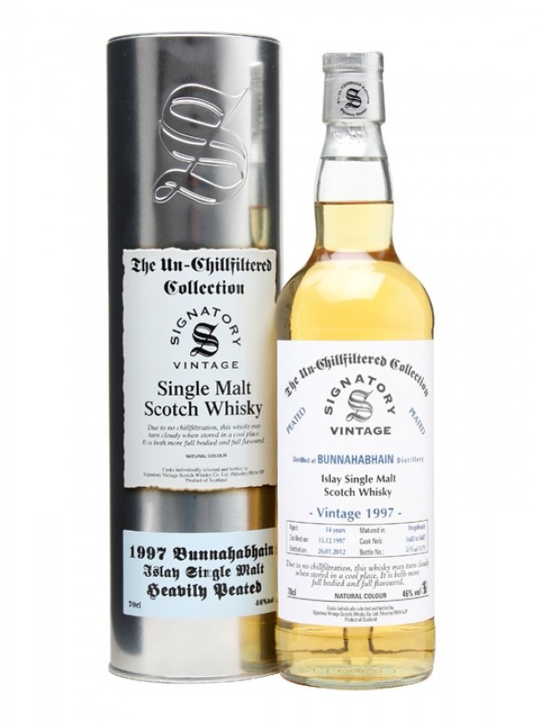 Bunnahabhain 1997 14 Year Old Cask #5685 5687 Peated Signatory Un-Chillfiltered Collection