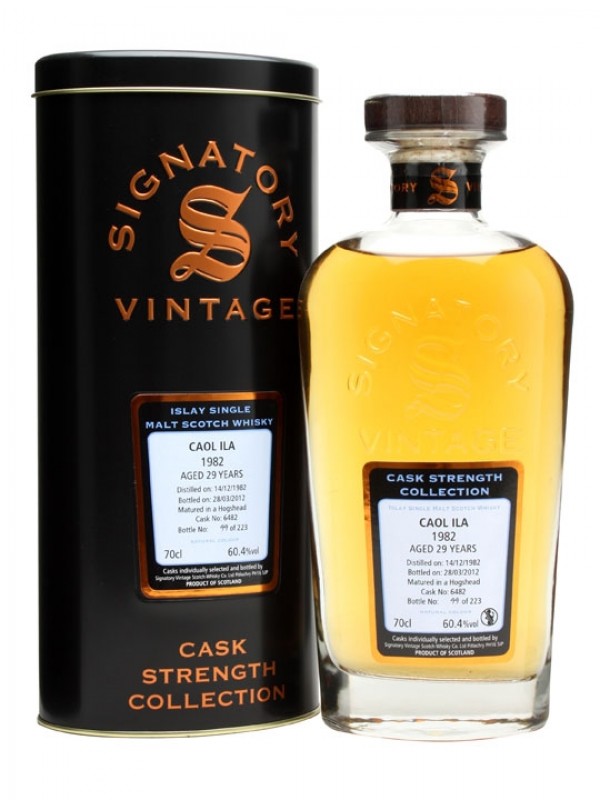 Caol Ila 1982 29 Year Old Cask #6482 Signatory Cask Strength Collection