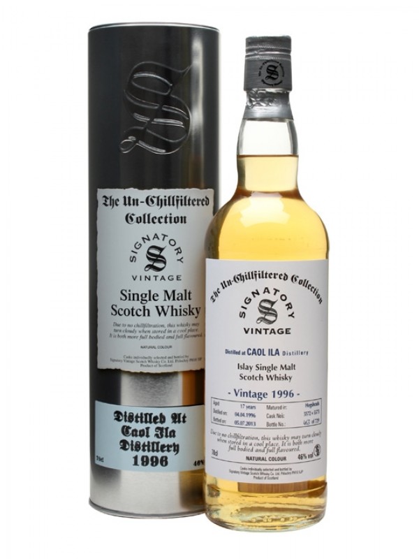 Caol Ila 1996 17 Year Old Cask #5572+3 Signatory Un-Chillfiltered Collection