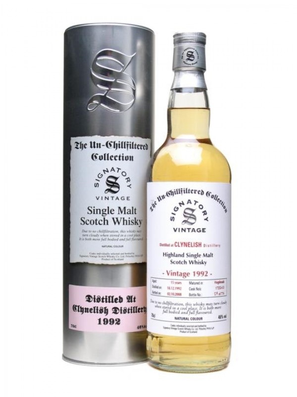 Clynelish 1992 15 Year Old Signatory Un-Chillfiltered Collection