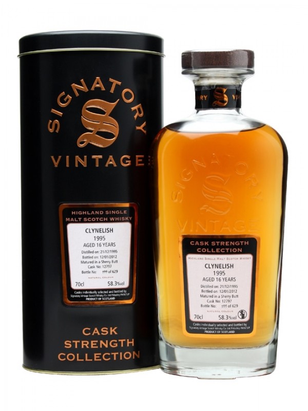 Clynelish 1995 16 Year Old Sherry Butt #12797 Signatory Cask Strength Collection