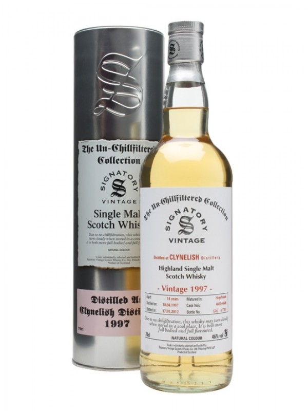 Clynelish 1997 14 Year Old Casks #4605 6 Signatory Un-Chillfiltered