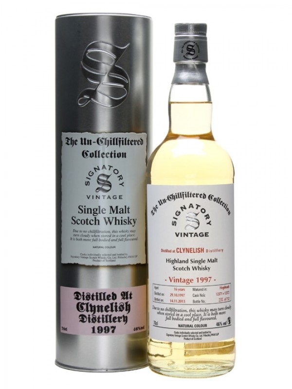 Clynelish 1997 16 Year Old Cask #12371+2 Signatory Un-Chillfiltered Collection