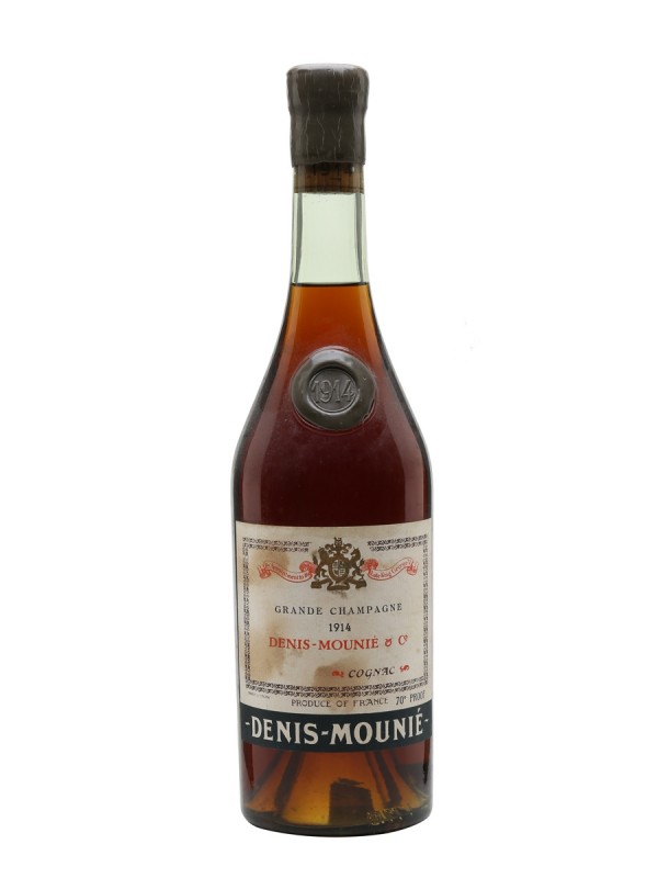 Denis Mounie 1914 Cognac Bottled 1930s
