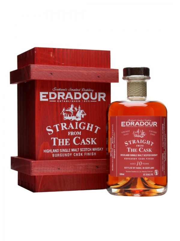 Edradour 2002 10 Year Old Burgundy Finish Straight From The Cask