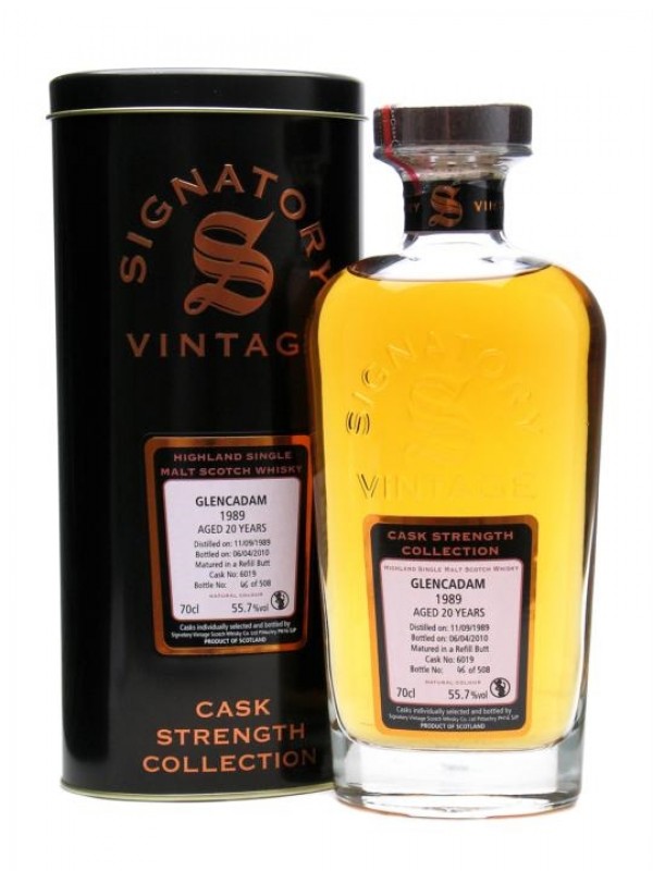 Glencadam 1989 20 Year Old Cask #6019 Signatory Cask Strength Collection