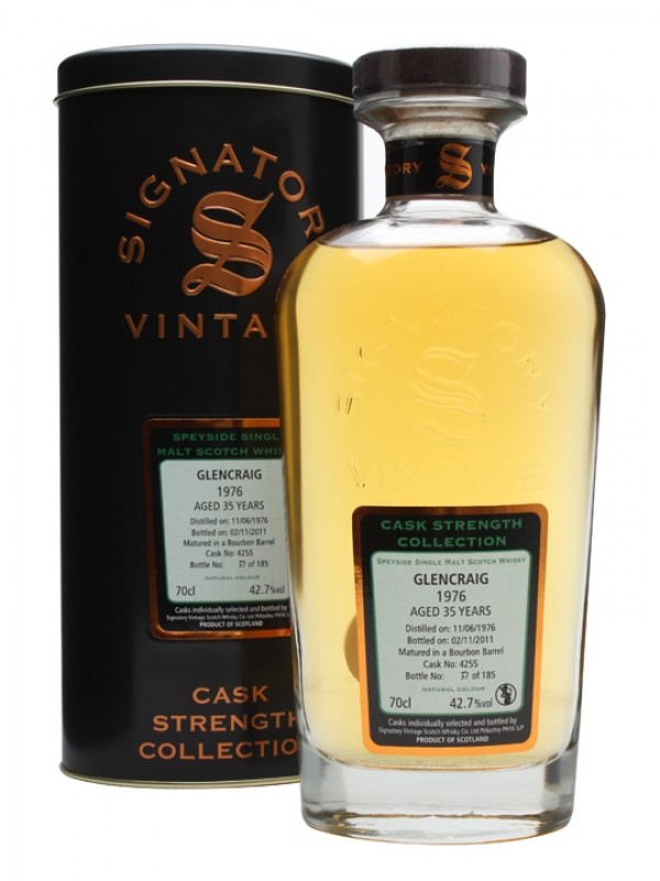 Glencraig 1976 35 Year Old Cask #4255 Signatory Cask Strength Collection