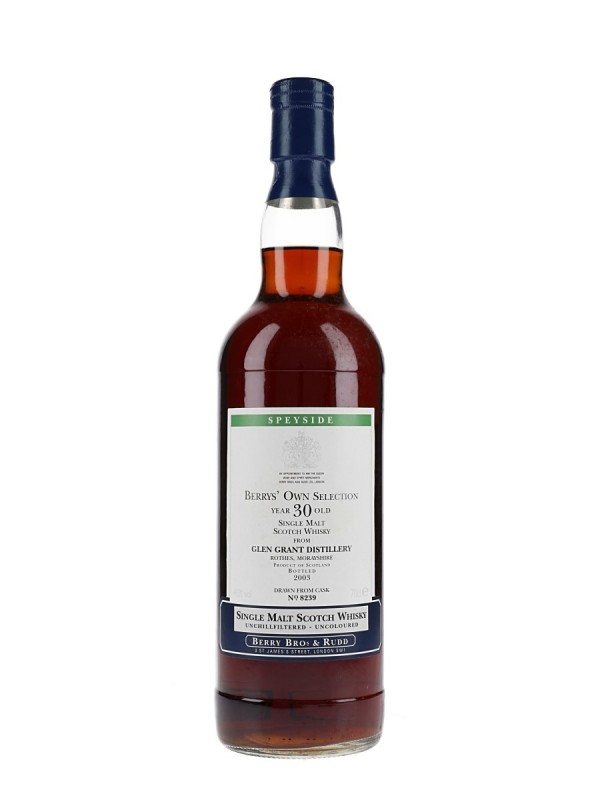 Glen Grant 30 Year Old Dark Sherrywood Berry Bros & Rudd