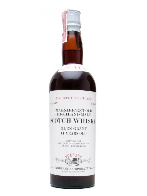 Glen Grant 14 Year Old Army Navy Stores Bottled 1960's Independent Bottling
