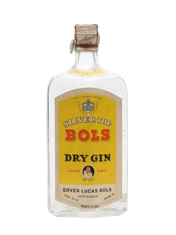 Bols Silver Top Gin Bottled 1950's