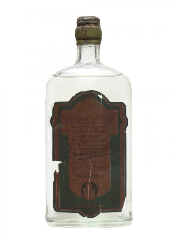 Bols Silver Top Dry Gin Late Bottled 1940s