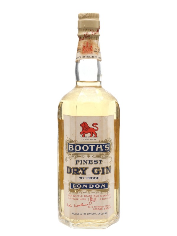 Booth's Finest Dry Gin / Bottled 1950s