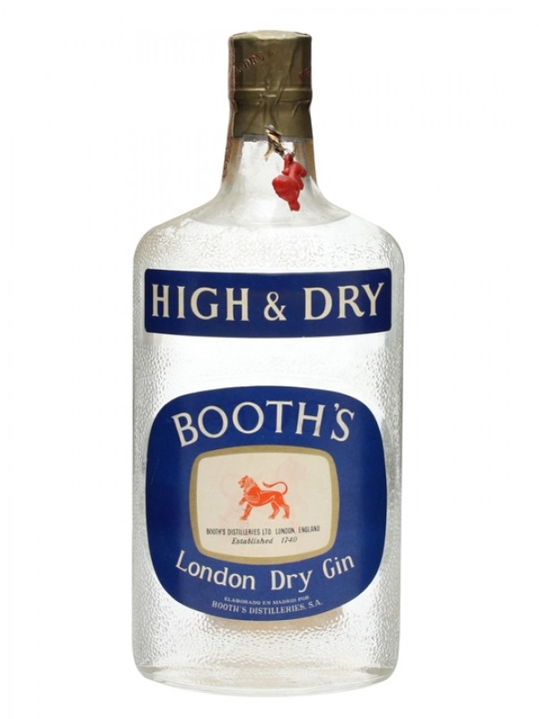 Booth's High Dry Gin Bottled 1960s