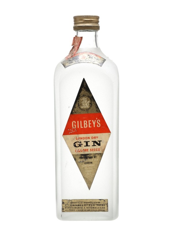 Gilbey's London Dry Gin Frosted Glass Bottled 1950s