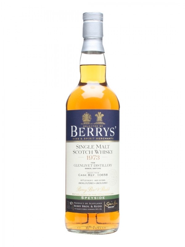 Glenlivet 1973 38 Year Old Cask #10658 Berry Bros and Rudd