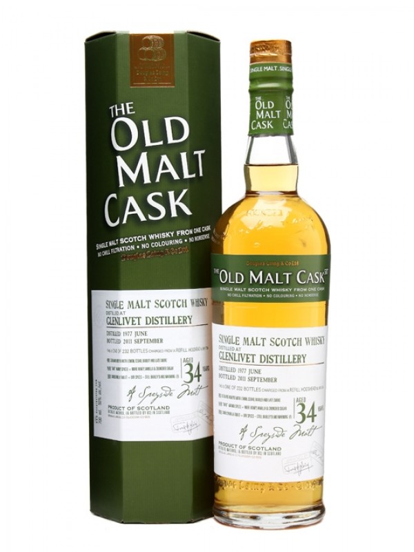 Glenlivet 1977 34 Year Old #7734 Old Malt Cask Douglas Laing
