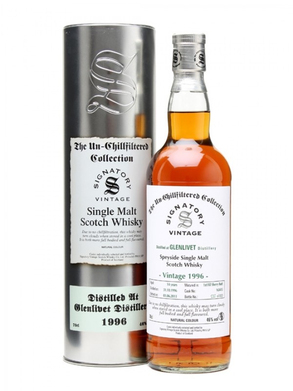 Glenlivet 1996 14 Year Old Un Chillfiltered Signatory