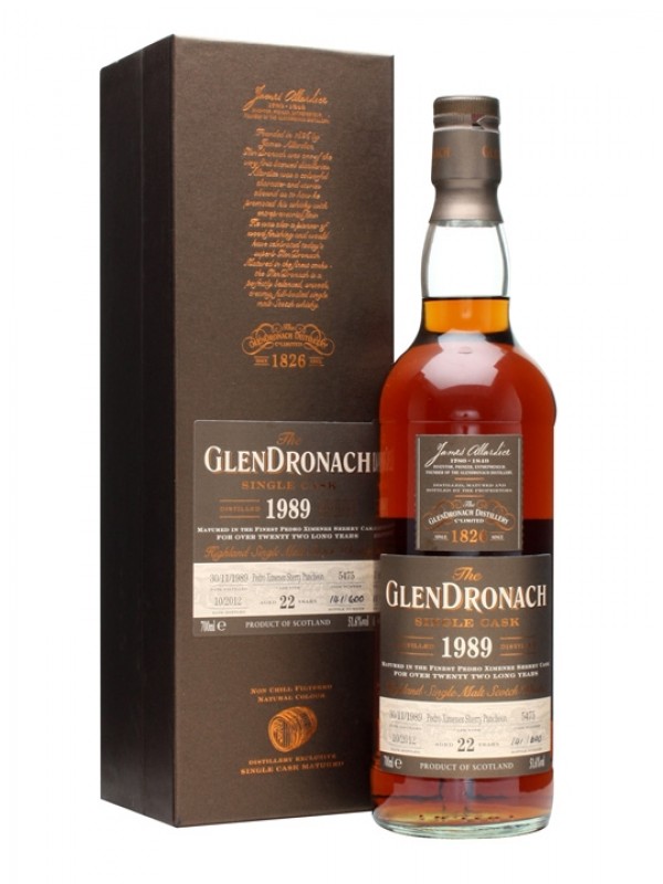 Glendronach 1989 22 Year Old Pedro Ximenez Puncheon #5475