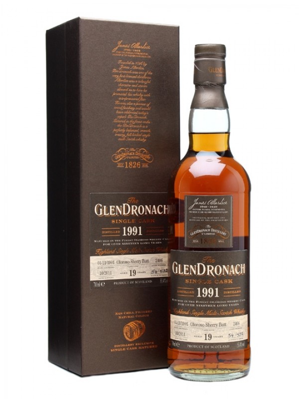 Glendronach 1991 19 Year Old Oloroso Sherry Butt #2406