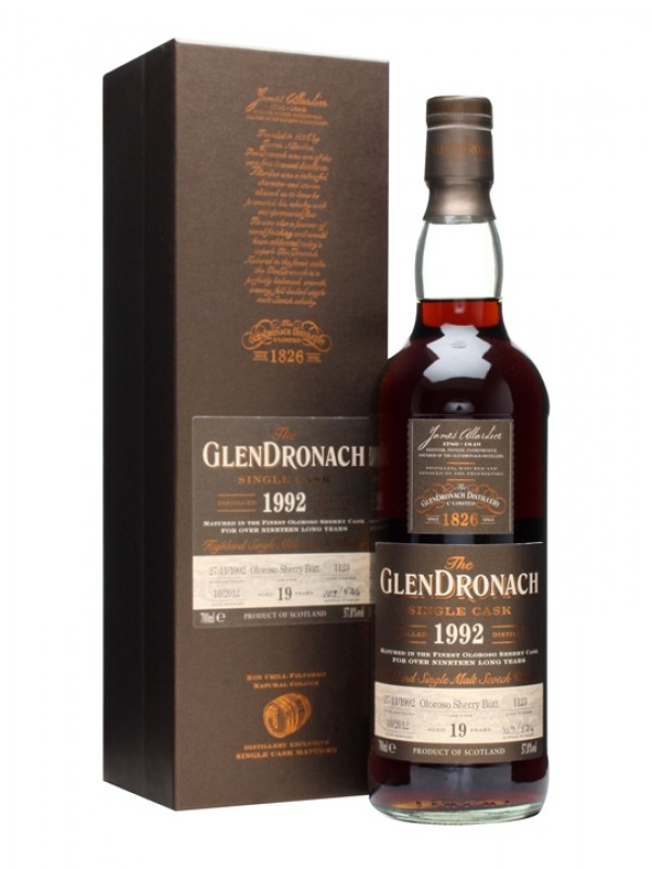 Glendronach 1992 19 Year Old Oloroso Butt #1123